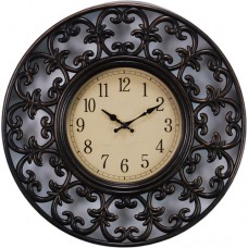 Kiera Grace Decorative Lattice Design 11" Wall Clock with Antique Bronze Finish   553791076